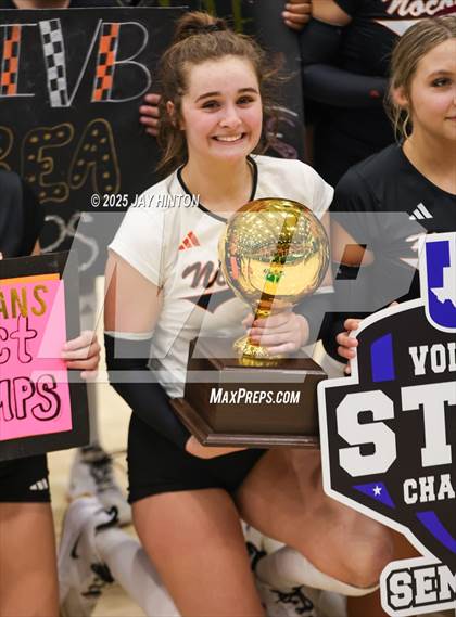 Thumbnail 3 in Nocona vs Whitewright (UIL 2A D1 Volleyball Semifinal) photogallery.