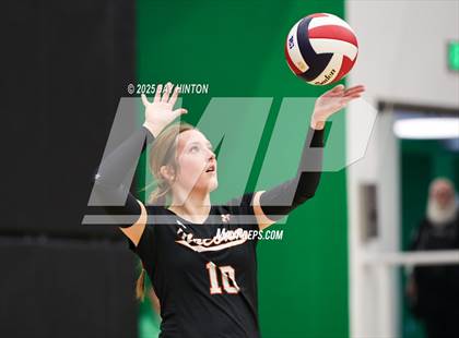 Thumbnail 3 in Nocona vs Whitewright (UIL 2A D1 Volleyball Semifinal) photogallery.