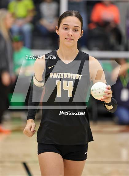 Thumbnail 3 in Nocona vs Whitewright (UIL 2A D1 Volleyball Semifinal) photogallery.