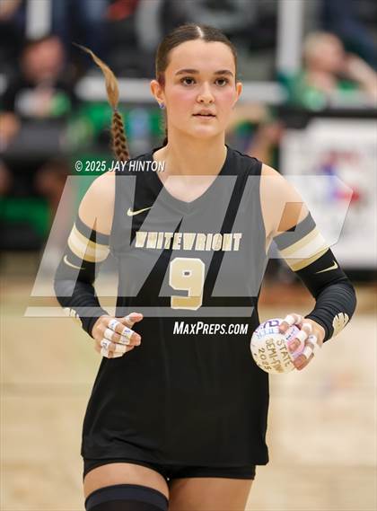 Thumbnail 3 in Nocona vs Whitewright (UIL 2A D1 Volleyball Semifinal) photogallery.