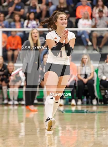 Thumbnail 2 in Nocona vs Whitewright (UIL 2A D1 Volleyball Semifinal) photogallery.