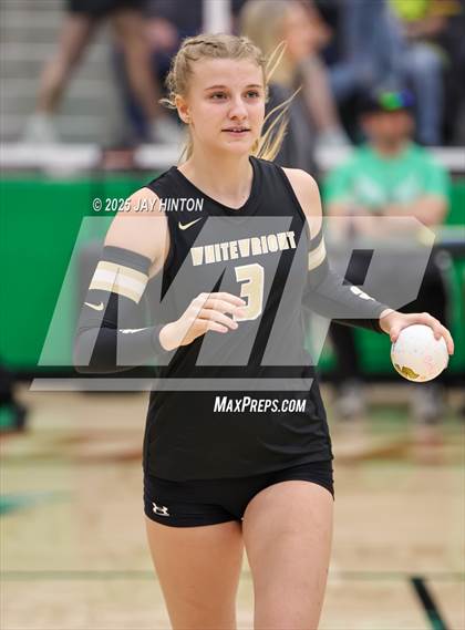 Thumbnail 3 in Nocona vs Whitewright (UIL 2A D1 Volleyball Semifinal) photogallery.