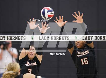 Thumbnail 1 in Nocona vs Whitewright (UIL 2A D1 Volleyball Semifinal) photogallery.