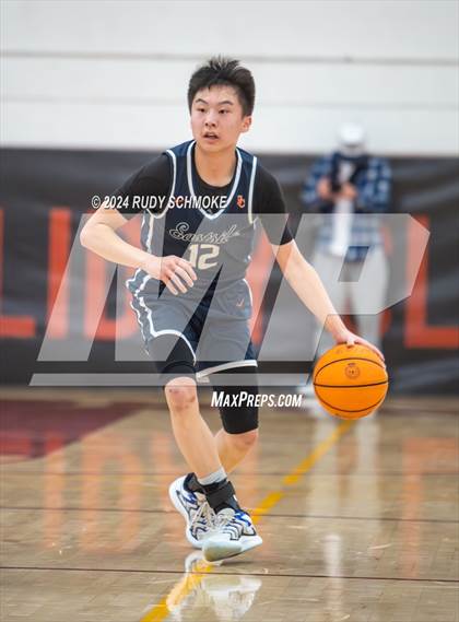 Thumbnail 2 in JSerra Catholic vs. Eastside Catholic (Torrey Pines Holiday Classic) photogallery.