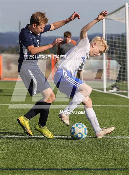 Thumbnail 1 in Coeur d'Alene Charter Academy vs. Orofino photogallery.