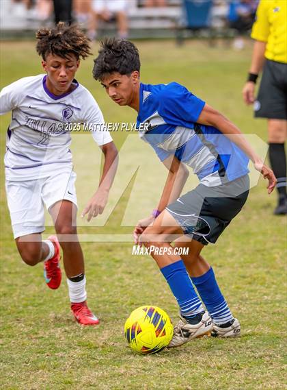 Thumbnail 3 in Village Christian Academy vs Fayetteville Christian (SAC Conference Semi-final) photogallery.