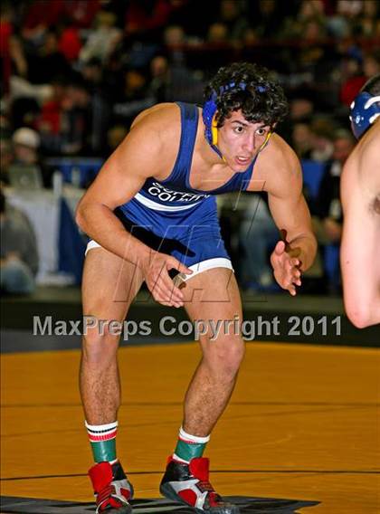 Thumbnail 1 in NYSPHSAA D1 Championships (140-285 Ibs. Finals) photogallery.