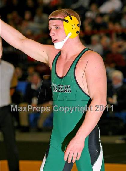 Thumbnail 1 in NYSPHSAA D1 Championships (140-285 Ibs. Finals) photogallery.