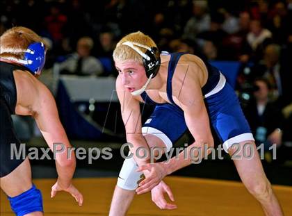 Thumbnail 2 in NYSPHSAA D1 Championships (140-285 Ibs. Finals) photogallery.