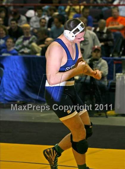 Thumbnail 3 in NYSPHSAA D1 Championships (140-285 Ibs. Finals) photogallery.