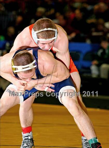 Thumbnail 3 in NYSPHSAA D1 Championships (140-285 Ibs. Finals) photogallery.