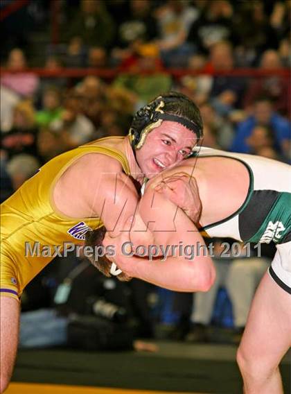 Thumbnail 1 in NYSPHSAA D1 Championships (140-285 Ibs. Finals) photogallery.
