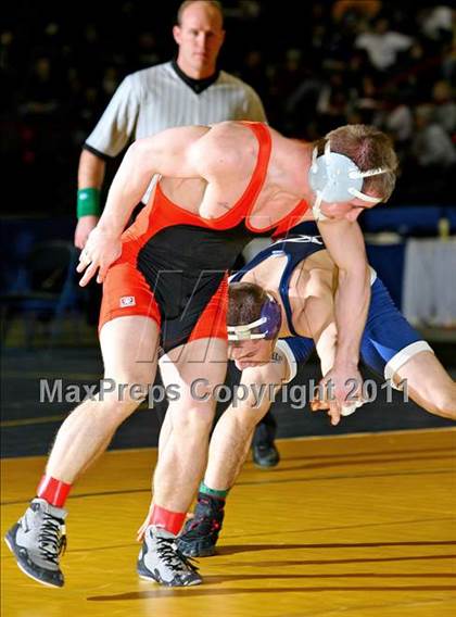 Thumbnail 2 in NYSPHSAA D1 Championships (140-285 Ibs. Finals) photogallery.