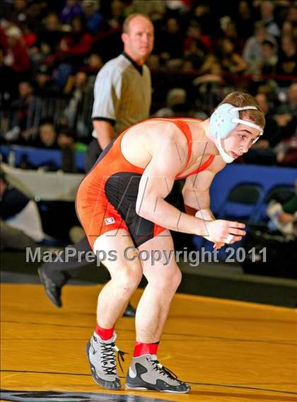 Thumbnail 1 in NYSPHSAA D1 Championships (140-285 Ibs. Finals) photogallery.