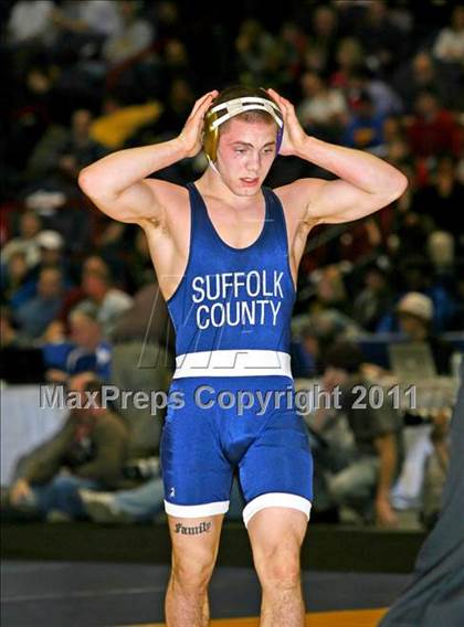 Thumbnail 3 in NYSPHSAA D1 Championships (140-285 Ibs. Finals) photogallery.