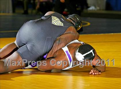 Thumbnail 1 in NYSPHSAA D1 Championships (140-285 Ibs. Finals) photogallery.