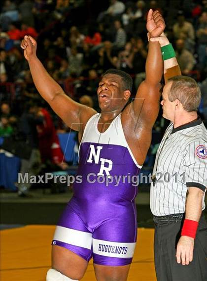 Thumbnail 1 in NYSPHSAA D1 Championships (140-285 Ibs. Finals) photogallery.
