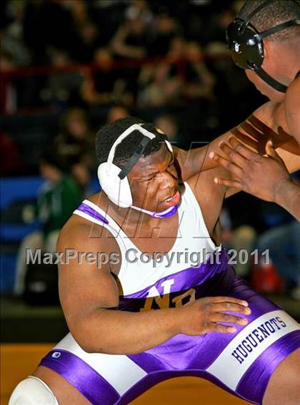 Thumbnail 1 in NYSPHSAA D1 Championships (140-285 Ibs. Finals) photogallery.