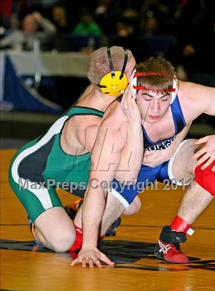 Thumbnail 1 in NYSPHSAA D1 Championships (140-285 Ibs. Finals) photogallery.