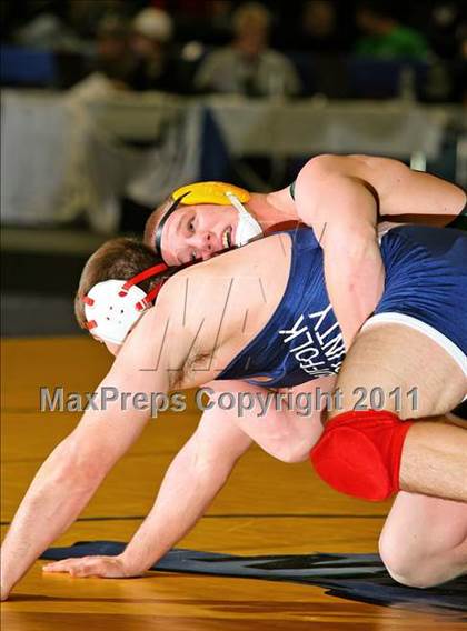 Thumbnail 3 in NYSPHSAA D1 Championships (140-285 Ibs. Finals) photogallery.