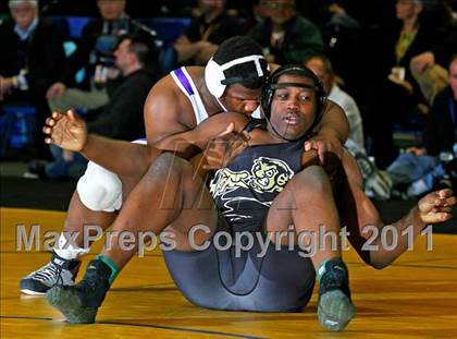 Thumbnail 2 in NYSPHSAA D1 Championships (140-285 Ibs. Finals) photogallery.