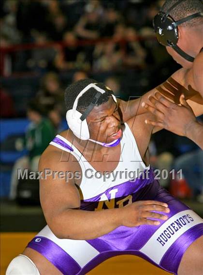 Thumbnail 1 in NYSPHSAA D1 Championships (140-285 Ibs. Finals) photogallery.