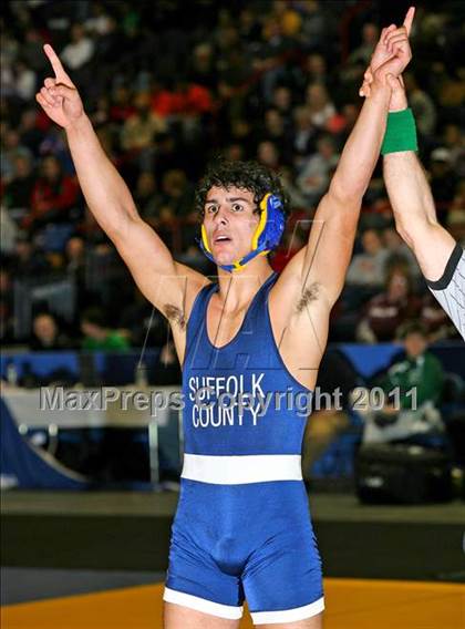 Thumbnail 3 in NYSPHSAA D1 Championships (140-285 Ibs. Finals) photogallery.