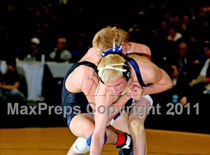Thumbnail 3 in NYSPHSAA D1 Championships (140-285 Ibs. Finals) photogallery.