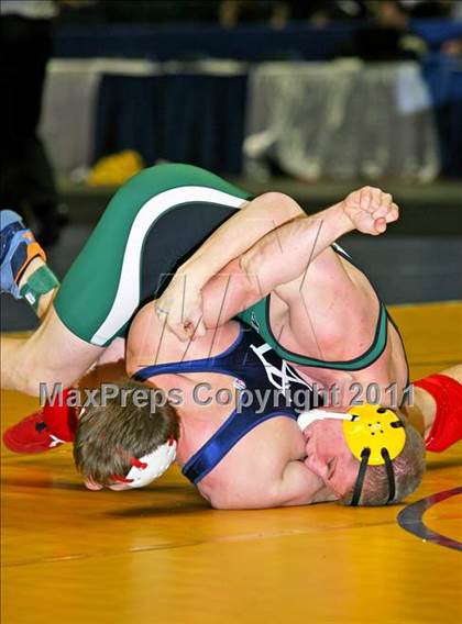 Thumbnail 3 in NYSPHSAA D1 Championships (140-285 Ibs. Finals) photogallery.