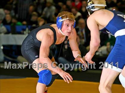 Thumbnail 1 in NYSPHSAA D1 Championships (140-285 Ibs. Finals) photogallery.