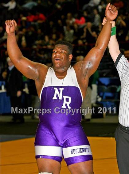 Thumbnail 2 in NYSPHSAA D1 Championships (140-285 Ibs. Finals) photogallery.