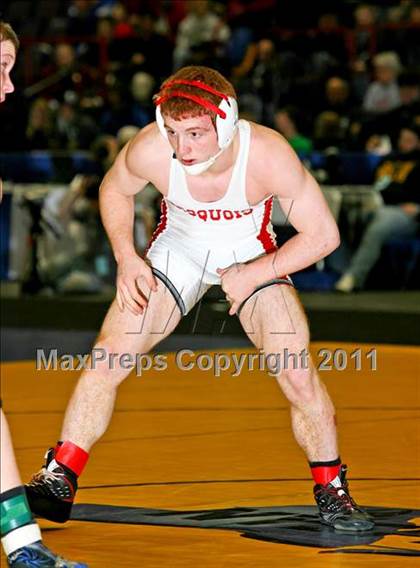 Thumbnail 1 in NYSPHSAA D1 Championships (140-285 Ibs. Finals) photogallery.