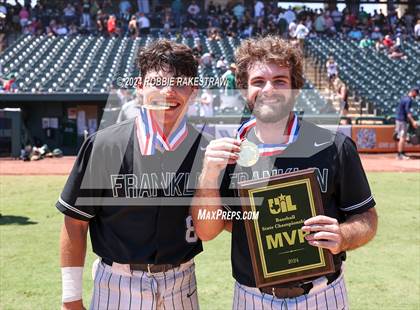 Thumbnail 2 in Brock vs. Franklin (UIL 3A Baseball Final Medal Ceremony) photogallery.