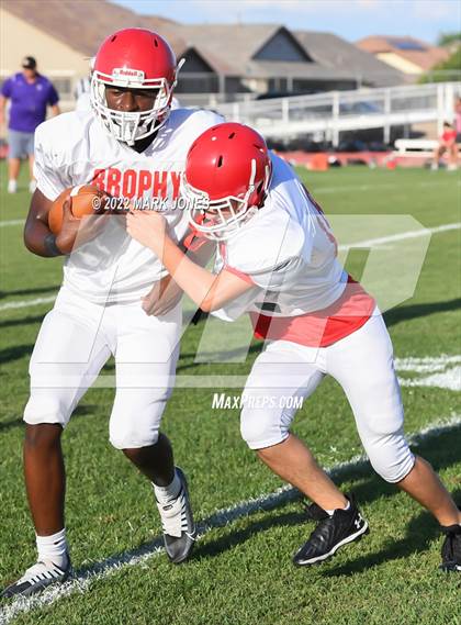 Thumbnail 3 in Queen Creek vs. Brophy College Prep (Scrimmage)  photogallery.