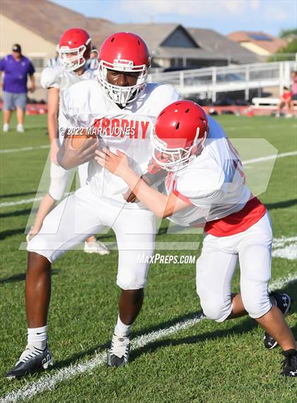 Thumbnail 2 in Queen Creek vs. Brophy College Prep (Scrimmage)  photogallery.