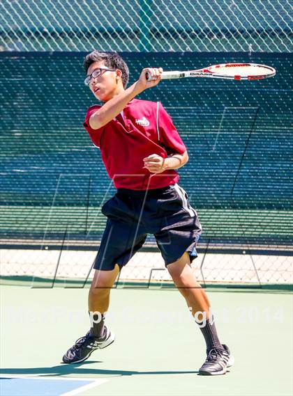 Thumbnail 2 in Menlo vs. Lowell (CIF NorCal Regional Team Tennis Championships) photogallery.