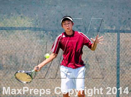 Thumbnail 1 in Menlo vs. Lowell (CIF NorCal Regional Team Tennis Championships) photogallery.