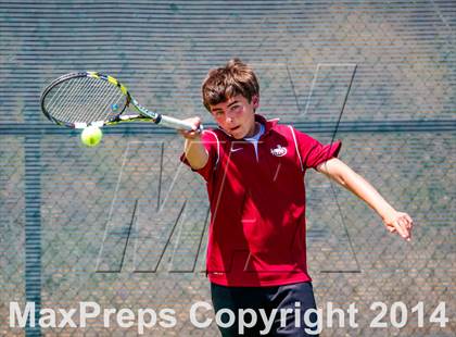 Thumbnail 1 in Menlo vs. Lowell (CIF NorCal Regional Team Tennis Championships) photogallery.