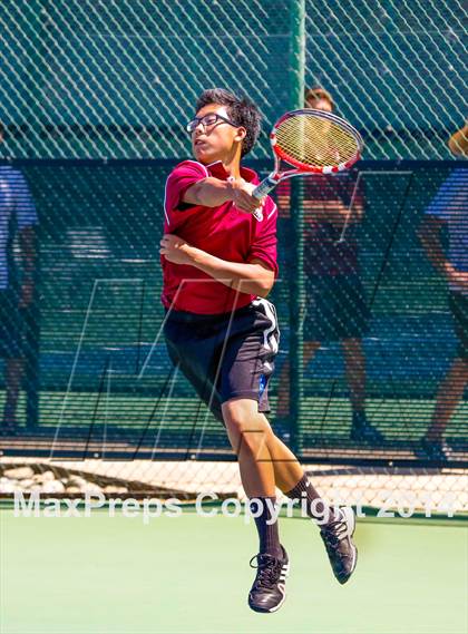 Thumbnail 3 in Menlo vs. Lowell (CIF NorCal Regional Team Tennis Championships) photogallery.