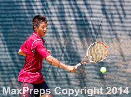 Thumbnail 3 in Menlo vs. Lowell (CIF NorCal Regional Team Tennis Championships) photogallery.