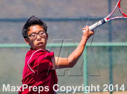 Thumbnail 3 in Menlo vs. Lowell (CIF NorCal Regional Team Tennis Championships) photogallery.