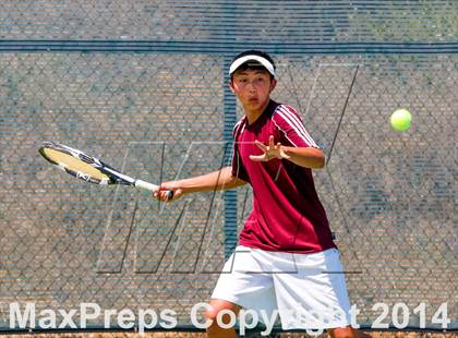 Thumbnail 2 in Menlo vs. Lowell (CIF NorCal Regional Team Tennis Championships) photogallery.