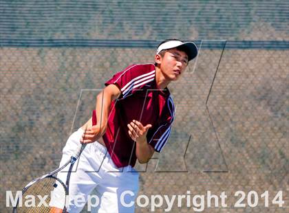 Thumbnail 3 in Menlo vs. Lowell (CIF NorCal Regional Team Tennis Championships) photogallery.