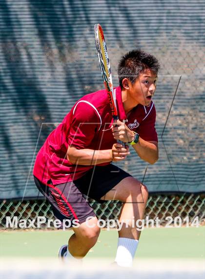 Thumbnail 2 in Menlo vs. Lowell (CIF NorCal Regional Team Tennis Championships) photogallery.