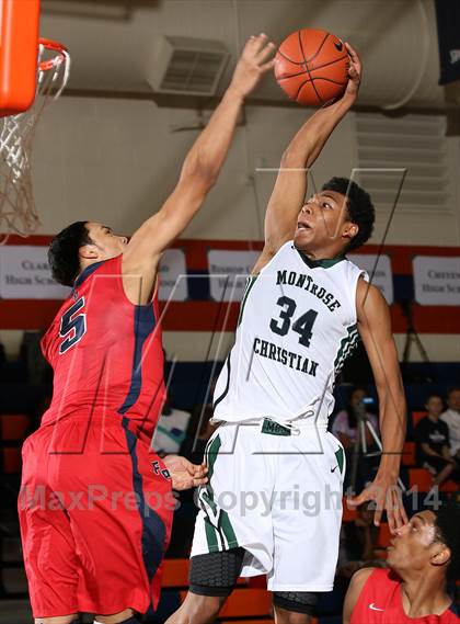 Thumbnail 1 in Findlay Prep vs. Montrose Christian (Tarkanian Classic) photogallery.