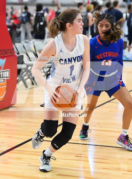 Thumbnail 1 in Westwood vs. Canyon View - Section 7 Basketball Tournament photogallery.