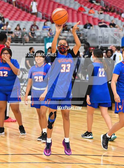 Thumbnail 3 in Westwood vs. Canyon View - Section 7 Basketball Tournament photogallery.