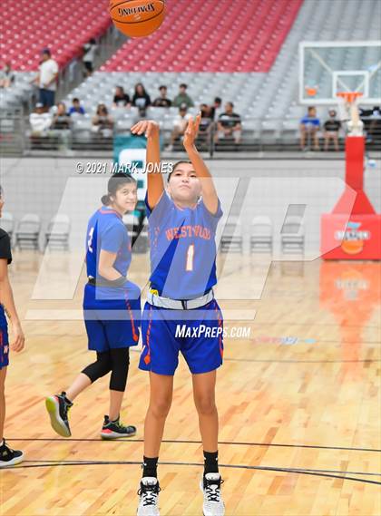 Thumbnail 2 in Westwood vs. Canyon View - Section 7 Basketball Tournament photogallery.