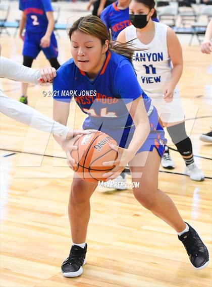 Thumbnail 2 in Westwood vs. Canyon View - Section 7 Basketball Tournament photogallery.