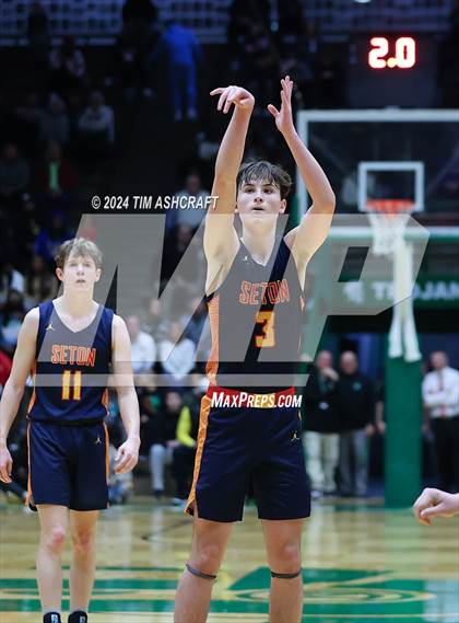 Thumbnail 2 in Seton Catholic vs Liberty Christian (IHSAA 3A Regional 27 Final) photogallery.